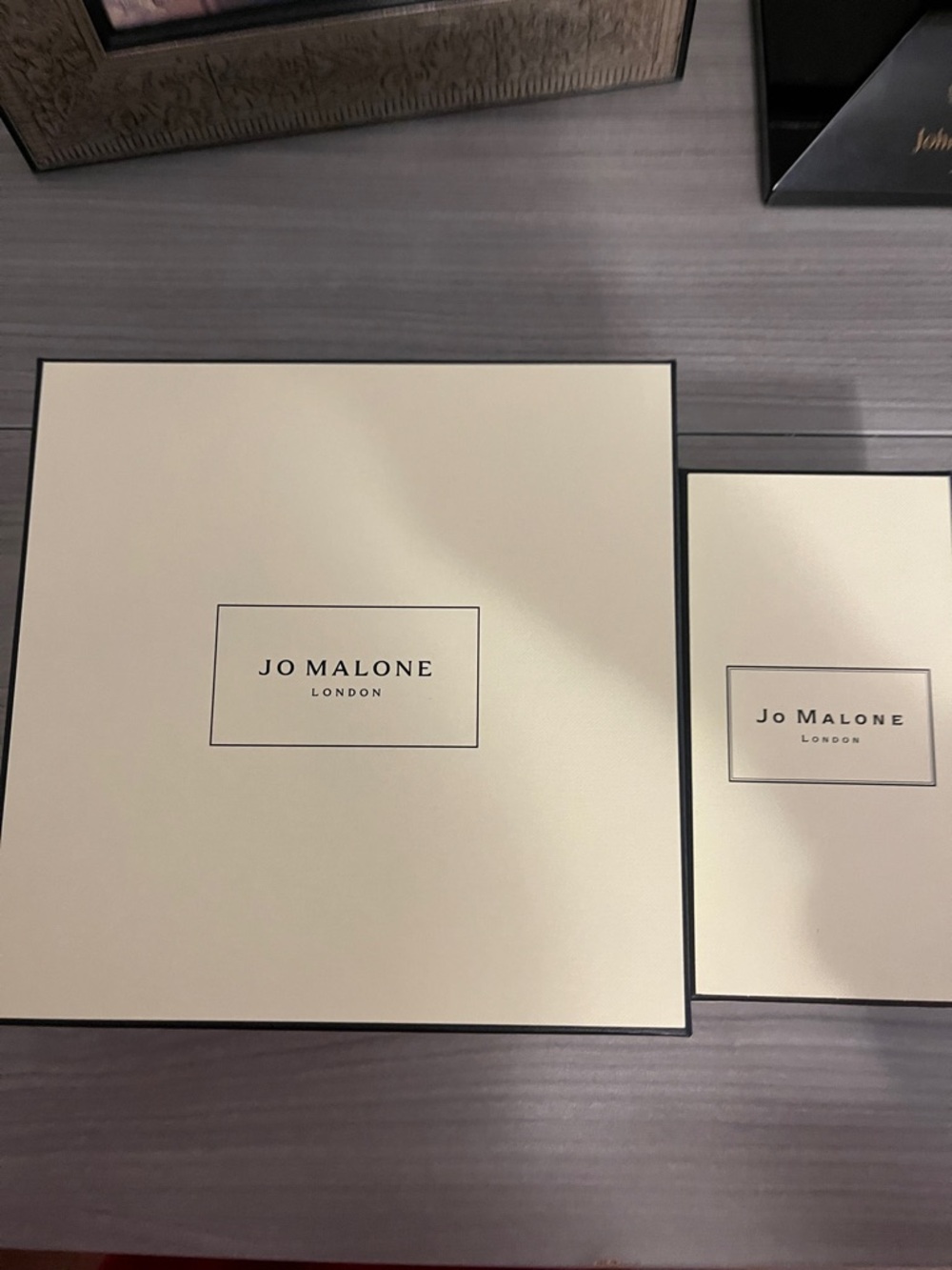 Jo Malone Cream and Black Signature Gift Boxes